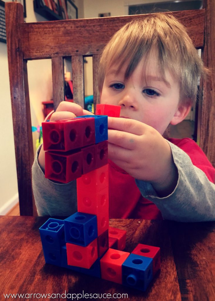 Even though I fully support learning through play at preschool age, there are still a few tools we just wouldn't want to be without. Click to learn more about our favorite homeschool preschool tools. #preschool #homeschool #musthaves #doadot #snapcubes #kidsart #hopscotch #sidewalkchalk #learnthroughplay #kidsbooks