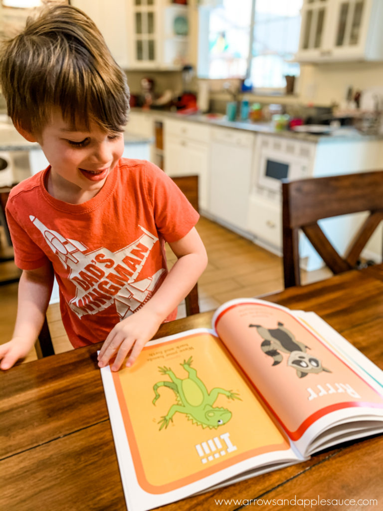 Individual learning styles can make teaching the alphabet a challenge, but this tool has made such a difference for my reluctant learner! #teachingthealphabet #preschoolathome #alphabetactivity #homeschoolpreschool #abcs #preschooljournal #learningthealphabet #abcseeheardo