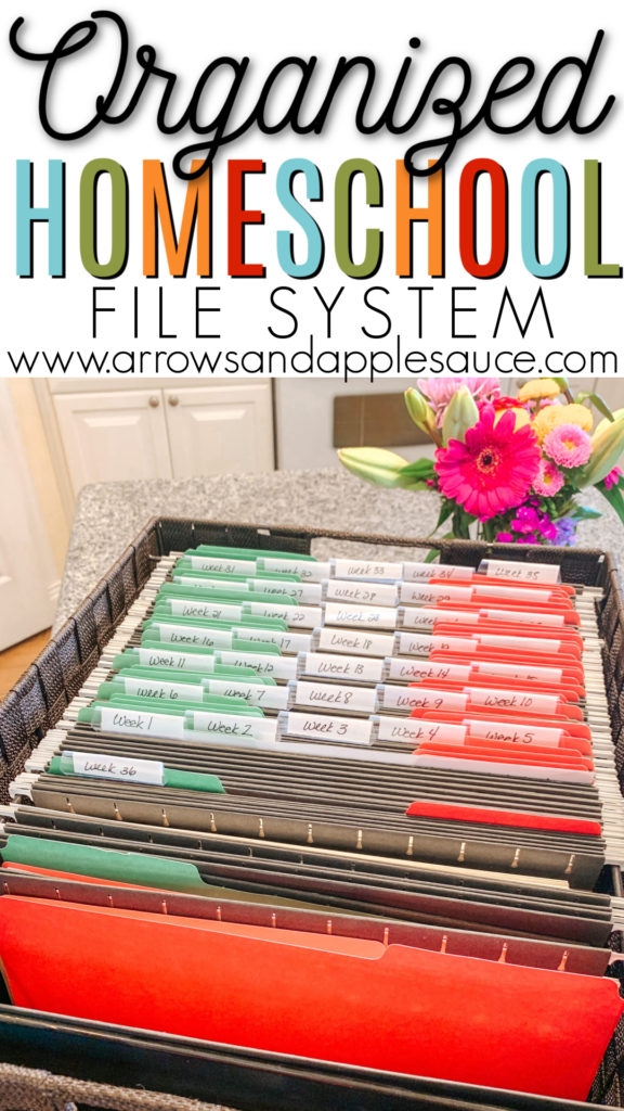 This homeschool file system helps keep our school year organized and on track, and makes lesson planning obsolete! #reverseplanning #homeschoolorganization #organizedhomeschool #lessonplanning #loopschedule #homeschool #schoolprep #homeeducation