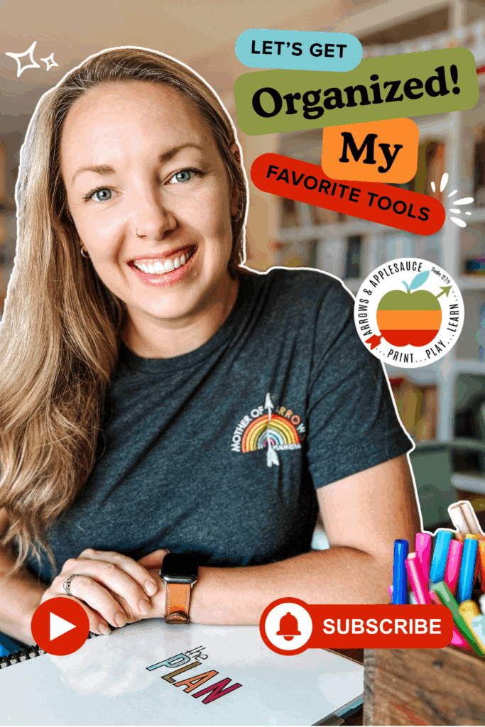 I'm back with another video, this time about keeping our homeschool organized with loop schedules, planners, and an awesome file system! #homeschoolorganization #organizedhome #homeschoolrhythm #homeschoolroutine #planner #stayingorganized